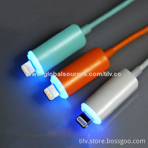 Colorful LED Light USB Cable Manufacturer for iPhone 5